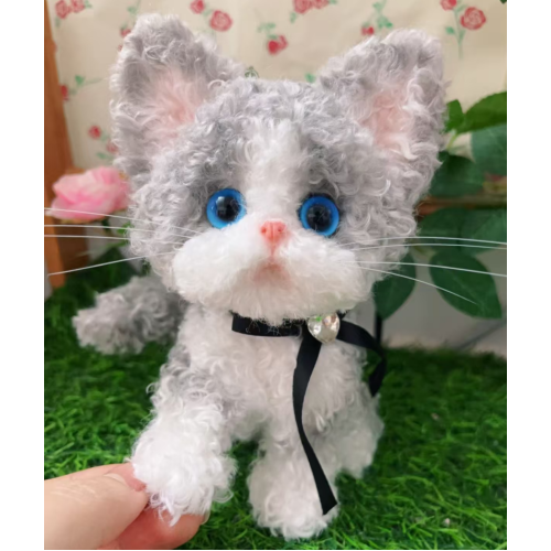 Thick Pipe Cleaners Craft Pet Cat , Handmade Pipecleaners Cat Mini Cute Animal Gift 