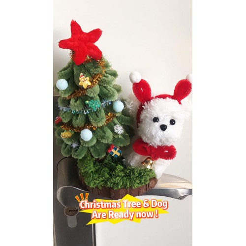 Christmas Tree dog Thick Pipe Cleaners Craft Dog , Handmade Pipecleaners Dog Mini Cute Animal Christmas Gift 