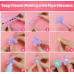 Orange Pipe Cleaners,500pcs in 5 Colors, Chenille Stems for Art and Craft Projects,Flower DIY Decorations
