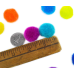[300 Pcs] 250 1 Inch Pom Poms & 50 Googly Eyes - Craft Pom Pom Balls - Pompoms for Crafts - Pom Pom for Crafts in Bright & Bold Assorted Colors - Large Pom Poms Arts and Crafts