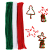 150 Pieces Christmas Pipe Cleaners Chenille Stem,50 White Craft Pipe Cleaners,50 Green Chenille Stems Pipe Cleaners, and 50 Red Pipe Cleaners for Arts and Crafts, Xmas Home Decoration