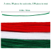 150 Pieces Christmas Pipe Cleaners Chenille Stem,50 White Craft Pipe Cleaners,50 Green Chenille Stems Pipe Cleaners, and 50 Red Pipe Cleaners for Arts and Crafts, Xmas Home Decoration