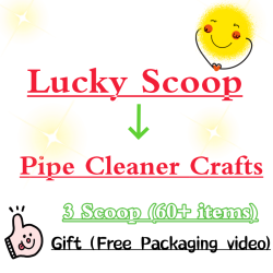 Lucky Scoop For Pipe Cleaner Crafts-Pack On Live -Multi Category--3 Scoops
