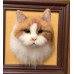 Head Pet Portraits Handmade 3D Dogs Wool Needle Felt Portraits with Wooden Frame | PetsMatter Solid&Bicolor 