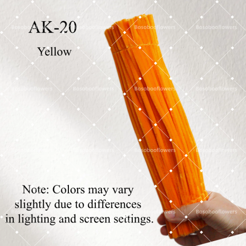 AK-20 Yellow Pipe Cleaners Chenille Stems Fuzzy Stick Twisting Stick DIY Art Craft Supplies Bending Wires for Kids School Education Adults Floral Arrangement AK-20 Yellow Pipe Cleaners Chenille Stems Fuzzy Stick Twisting Stick DIY Art Craft Supplies Bending Wires for Kids School Education Adults Floral Arrangement