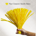 AK-21 Yolk Yellow Pipe Cleaners Chenille Stems Fuzzy Stick Twisting Stick DIY Art Craft Supplies Bending Wires for Kids School Education Adults Floral Arrangement