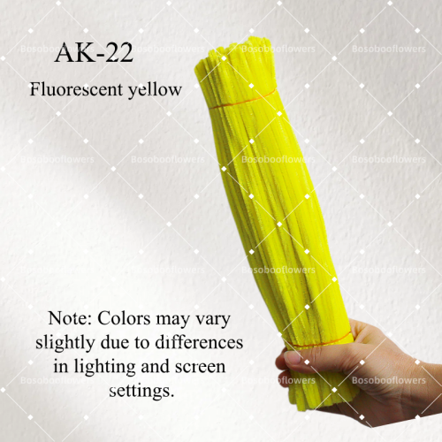 AK-22 Fluorescent Yellow Pipe Cleaners Chenille Stems Fuzzy Stick Twisting Stick DIY Art Craft Supplies Bending Wires for Kids School Education Adults Floral Arrangement AK-22 Fluorescent Yellow Pipe Cleaners Chenille Stems Fuzzy Stick Twisting Stick DIY Art Craft Supplies Bending Wires for Kids School Education Adults Floral Arrangement