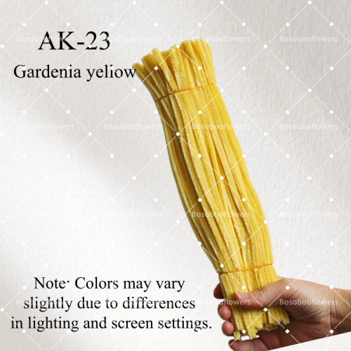 AK-23 Gardnia Yellow Pipe Cleaners Chenille Stems Fuzzy Stick Twisting Stick DIY Art Craft Supplies Bending Wires for Kids School Education Adults Floral Arrangement AK-23 Gardnia Yellow Pipe Cleaners Chenille Stems Fuzzy Stick Twisting Stick DIY Art Craft Supplies Bending Wires for Kids School Education Adults Floral Arrangement
