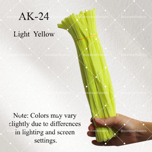 AK-24 Light Yellow Pipe Cleaners Chenille Stems Fuzzy Stick Twisting Stick DIY Art Craft Supplies Bending Wires for Kids School Education Adults Floral Arrangement AK-24 Light Yellow Pipe Cleaners Chenille Stems Fuzzy Stick Twisting Stick DIY Art Craft Supplies Bending Wires for Kids School Education Adults Floral Arrangement