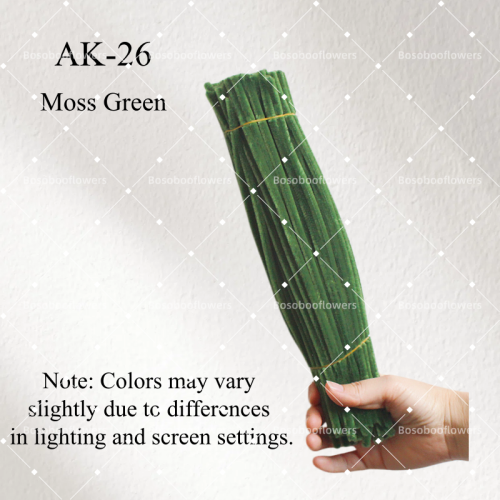 AK-26 Moss Green Pipe Cleaners Chenille Stems Fuzzy Stick Twisting Stick DIY Art Craft Supplies Bending Wires for Kids School Education Adults Floral Arrangement AK-26 Moss Green Pipe Cleaners Chenille Stems Fuzzy Stick Twisting Stick DIY Art Craft Supplies Bending Wires for Kids School Education Adults Floral Arrangement