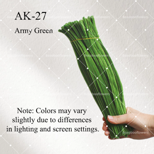 AK-27 Army Green Pipe Cleaners Chenille Stems Fuzzy Stick Twisting Stick DIY Art Craft Supplies Bending Wires for Kids School Education Adults Floral Arrangement AK-27 Army Green Pipe Cleaners Chenille Stems Fuzzy Stick Twisting Stick DIY Art Craft Supplies Bending Wires for Kids School Education Adults Floral Arrangement