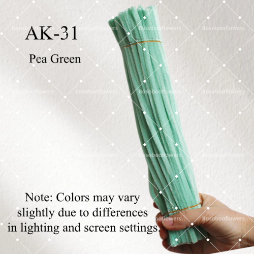 AK-31 Pea Green Pipe Cleaners Chenille Stems Fuzzy Stick Twisting Stick DIY Art Craft Supplies Bending Wires for Kids School Education Adults Floral Arrangement AK-31 Pea Green Pipe Cleaners Chenille Stems Fuzzy Stick Twisting Stick DIY Art Craft Supplies Bending Wires for Kids School Education Adults Floral Arrangement