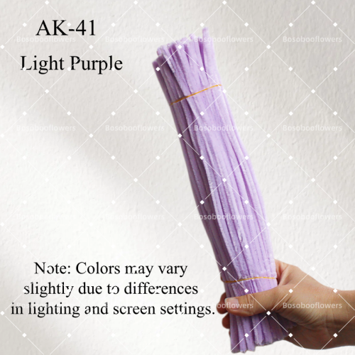 AK-41 Light Purple Pipe Cleaners Chenille Stems Fuzzy Stick Twisting Stick DIY Art Craft Supplies Bending Wires for Kids School Education Adults Floral Arrangement AK-41 Light Purple Pipe Cleaners Chenille Stems Fuzzy Stick Twisting Stick DIY Art Craft Supplies Bending Wires for Kids School Education Adults Floral Arrangement