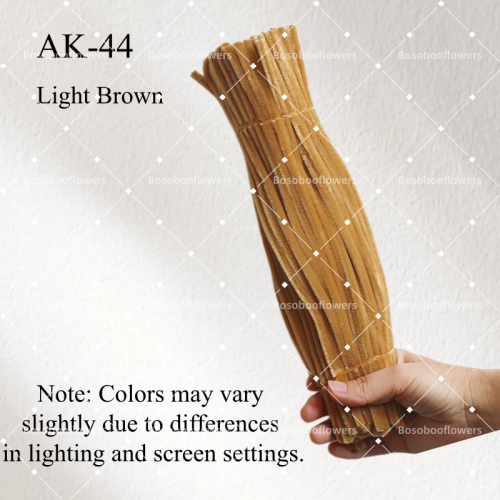 AK-44 Light Brown Pipe Cleaners Chenille Stems Fuzzy Stick Twisting Stick DIY Art Craft Supplies Bending Wires for Kids School Education Adults Floral Arrangement AK-44 Light Brown Pipe Cleaners Chenille Stems Fuzzy Stick Twisting Stick DIY Art Craft Supplies Bending Wires for Kids School Education Adults Floral Arrangement