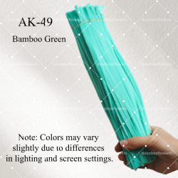 AK-49 Bamboo Green Pipe Cleaners Chenille Stems Fuzzy Stick Twisting Stick DIY Art Craft Supplies Bending Wires for Kids School Education Adults Floral Arrangement