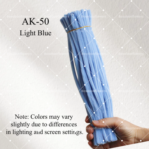 AK-50 Light Blue Pipe Cleaners Chenille Stems Fuzzy Stick Twisting Stick DIY Art Craft Supplies Bending Wires for Kids School Education Adults Floral Arrangement AK-50 Light Blue Pipe Cleaners Chenille Stems Fuzzy Stick Twisting Stick DIY Art Craft Supplies Bending Wires for Kids School Education Adults Floral Arrangement