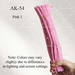 AK-54 Pink Pipe Cleaners Chenille Stems Fuzzy Stick Twisting Stick DIY Art Craft Supplies Bending Wires for Kids School Education Adults Floral Arrangement