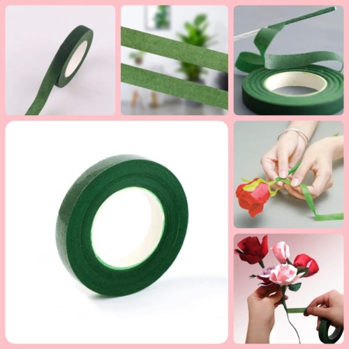 4 PCS * 1.2 cm width Floral Tapes for Bouquet Stem Wrap and Florist Craft Projects Decorations