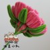 6 PCS * Handmade Pipe Cleaner Peony Flower Green Leaves Artificial Simulation Flower Indoor Home Desktop Party Wedding Decor