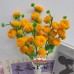 20 PCS * Handmade Pipe Cleaner Persimmon Green Leaves Artificial Simulation Flower Indoor Home Desktop Party Wedding Decor