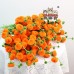 20 PCS * Handmade Pipe Cleaner Persimmon Green Leaves Artificial Simulation Flower Indoor Home Desktop Party Wedding Decor