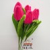 20 PCS * Handmade Pipe Cleaner Tulip Flower Bud Green Leaves Artificial Simulation Flower Indoor Home Desktop Party Wedding Decor