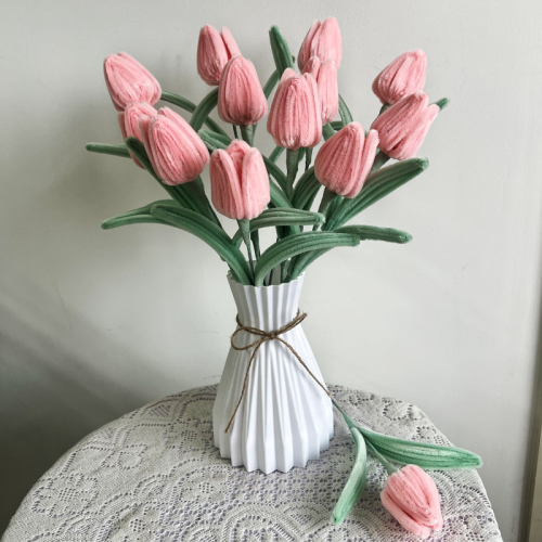 Exactly Same Craft Kits As Tiktok Live Streaming Fuzzy Pipe Cleaner Chenille Stems DIY Craft Supplies For Pink Tulip