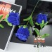 20 PCS * Handmade Pipe Cleaner Rose Flower Green Leaves Artificial Simulation Flower Indoor Home Desktop Party Wedding Decor 