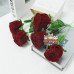 20 PCS * Handmade Pipe Cleaner Rose Flower Green Leaves Artificial Simulation Flower Indoor Home Desktop Party Wedding Decor 