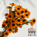 30 PCS * Handmade Pipe Cleaner Golden 6 Daisy Flowers Artificial Simulation Flower Indoor Home Desktop Party Wedding Decor