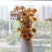 30 PCS * Handmade Pipe Cleaner Golden 6 Daisy Flowers Artificial Simulation Flower Indoor Home Desktop Party Wedding Decor