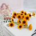 30 PCS * Handmade Pipe Cleaner Golden 6 Daisy Flowers Artificial Simulation Flower Indoor Home Desktop Party Wedding Decor
