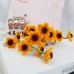 30 PCS * Handmade Pipe Cleaner Golden 6 Daisy Flowers Artificial Simulation Flower Indoor Home Desktop Party Wedding Decor