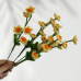 30 PCS * Handmade Pipe Cleaner 5 Daisy Flowers Green Leaf Artificial Simulation Flower Indoor Home Desktop Party Wedding Decor