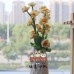 30 PCS * Handmade Pipe Cleaner 5 Daisy Flowers Green Leaf Artificial Simulation Flower Indoor Home Desktop Party Wedding Decor