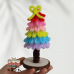 2 PCS * Handmade Pipe Cleaner Multi-color Mini Christmas Tree Artificial Simulation Indoor Home Desktop Party Christmas Decor 