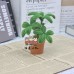 2PCS  * Handmade Pipe Cleaner Green Money Tree Potted Plant Artificial Simulation Indoor Home Desktop Party Wedding Decor 