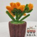 33 PCS * Pipe Cleaner Chenille Stems Handmade Sunflower Potted Plant Making Kit DIY Art Flower Bouquet Craft Set