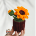 33 PCS * Pipe Cleaner Chenille Stems Handmade Sunflower Potted Plant Making Kit DIY Art Flower Bouquet Craft Set