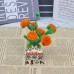 4PCS * Handmade Pipe Cleaner 6 Persimmons & Green Leaves Potted Plant Artificial Simulation Flowers Indoor Home Desktop Party Wedding Decor 