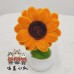 4 PCS * Handmade Pipe Cleaner Golden Sunflower Green Leaves Potted Plant Artificial Simulation Flowers Indoor Home Desktop Party Wedding Decor