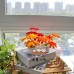 4 PCS * Handmade Pipe Cleaner Maple Leaves Potted Plant Artificial Simulation Indoor Home Desktop Party Wedding Decor 