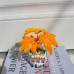 4 PCS * Handmade Pipe Cleaner Maple Leaves Potted Plant Artificial Simulation Indoor Home Desktop Party Wedding Decor 