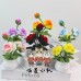 24 PCS * Pipe Cleaner Chenille Stems Handmade Rose Flowers Potted Plant Making Kit DIY Art Flower Bouquet Craft Set
