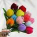 260 PCS * Pipe Cleaner Chenille Stems Handmade Tulip Flower Making Kit DIY Art Flower Bouquet Craft Set Hot Glue Sticks Tape 