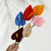 30 PCS * Handmade Pipe Cleaner Anthurium Flower Artificial Simulation Flower Indoor Home Desktop Party Wedding Decor