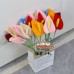 30 PCS * Handmade Pipe Cleaner Anthurium Flower Artificial Simulation Flower Indoor Home Desktop Party Wedding Decor