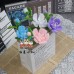 130 PCS * Pipe Cleaner Chenille Stems Handmade Camellia Flower Making Kit DIY Art Flower Bouquet Craft Set Hot Glue Sticks Tape 