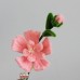 5 PCS * Handmade Pipe Cleaner Camellia Flower Green Leaves Artificial Simulation Flower Indoor Home Desktop Party Wedding Decor