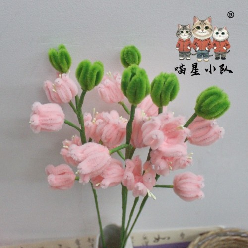 20 PCS * Handmade Pipe Cleaner Lily of the Valley Artificial Simulation Flower Indoor Home Desktop Party Wedding Decor